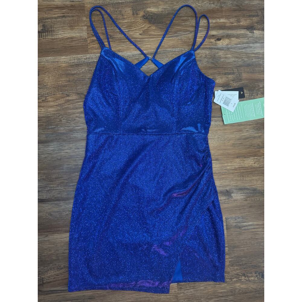 City Triangles blue iridescent sparkle special occasion dress JUNIORS size 13